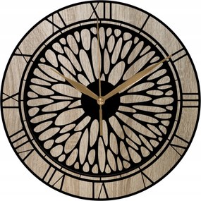 Falióra Fa Kerek Római Stílus Loft Divatos Óra 35 cm