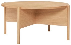 Natúr színű kerek dohányzóasztal tölgyfa dekorral ø 86 cm Heritage – Hübsch