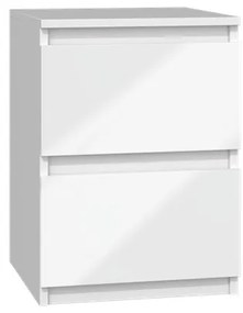 Thirassia M2 éjjeliszekrény, 30x40x30 cm, fényes fehér