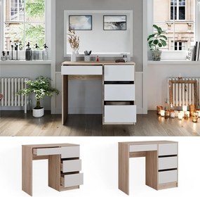 Fiókos íróasztal 90x40x75cm szürke FUR1953-1