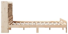 tömör fenyőfa könyvespolcos ágy matrac nélkül 150 x 200 cm