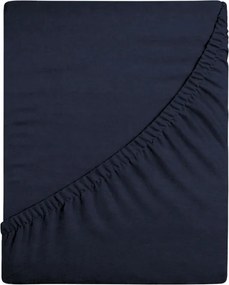 Jersey Gumis Lepedő 120x200 Vastag DeLux 155g Sötétkék