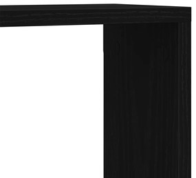 Fali Polcok 4 db Fekete Tölgy 80x15x26 cm Mérnöki Fa