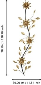 Eglo 426014 - CHIKUMA fali dekoráció 98,5x30 cm, arany színű