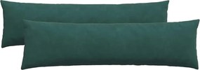 vidaXL Kanapé párnák 2 pcs Sötétzöld 145 x 40 cm Bársonyos szövet
