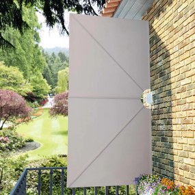 krémszínű összecsukható terasz oldalárnyékoló 300 x 150 cm