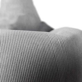 Juskys Chillex babzsákfotel lábtartóval – szürke