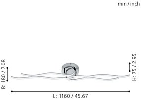 Eglo 31996 - LED Mennyezeti lámpa RONCADE LED/40W/230V