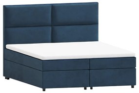 Sötétkék ágyneműtartós boxspring ágy 140x200 cm Rico – Ropez