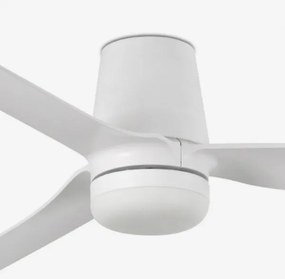 FARO 33828WT-1TW - LED Dimmelhető ventilátor PUNT TUB M LED/18W/230V fehér átm. 132 cm WT + távirányító