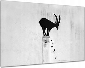 Vászonkép 100x70 Kozica Banksy Hegyi gazella Nincs magánélet Falfestmény