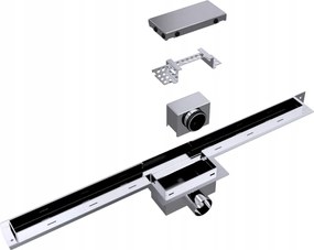 Résvízelvezetés lineáris réslefolyó AquaSTEEL Ls Szg 70cm