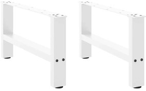 2 db fehér dohányzóasztal láb 60 x (30-31) cm acél