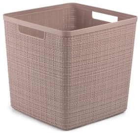 Curver Jute Cube doboz 17L rózsaszín