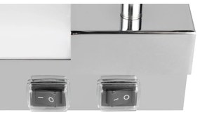 Fényes ezüstszínű LED fali lámpa Enrico – Trio