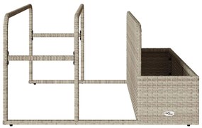 világosszürke polyrattan medence melletti úszótároló