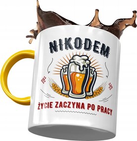 Sárga Bögre Nikodémus Nikosia Kollégák Ajándék Nyomtatott Fotóval