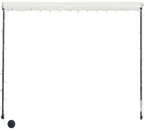 feltekerhető krémszínű napellenző LED-del 250 x 150 cm