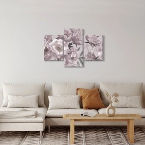 Kép - Vintage bazsarózsa virágok (90x60 cm)