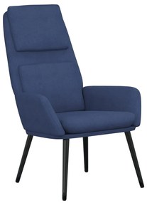 Kék szövet pihenőfotel lábtartóval