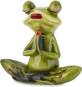 Béka figura béka zöld nő hölgy meditáció