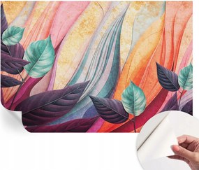 Mosható öntapadós fotótapéta étkezőbe Absztrakt levelek 152x104 cm