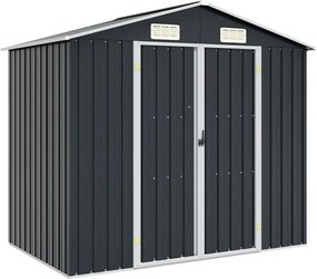 vidaXL antracitszürke horganyzott acél kerti fészer 205 x 129 x 183 cm