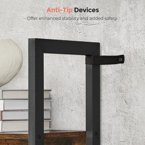 NAVARO könyvespolc barna/fekete