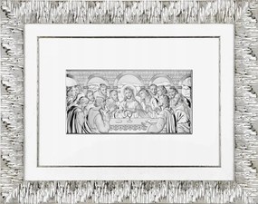 Nagy ezüst kép Utolsó vacsora Gravírozás AE0290/3QS