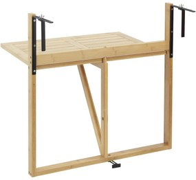 Wenko Waikiki bambuszból készült függőerkélyasztal, 64 × 44 × 65 cm