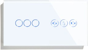Érintőkapcsoló 3K Wifi Redőny Vezérlő Tuya Smart Üveg Kapcsoló