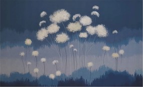 Fotótapéta Flizelin Fal a Hálószobába Fehér pitypangok 416x254 Ragasztó