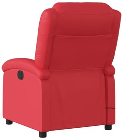 vidaXL piros műbőr dönthető masszázsfotel