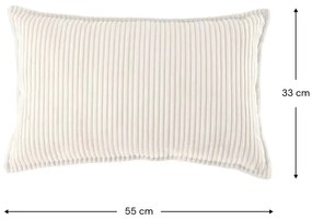 Krémszínű kordbársony párna gyerek kanapéhoz Bolster – Wigiwama