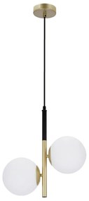Aranyszínű függőlámpa üveg búrával 32.5x15 cm Duo – Candellux Lighting