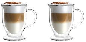 2 db duplafalú üveg bögre, 250 ml - Vialli Design