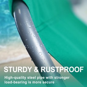 Összecsukható tengerparti napozóágy SAND, zöld