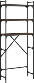 vidaXL barna tölgyszínű szerelt fa mosógéppolc 67 x 25 x 163 cm