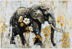 Fotótapéták 152x104 Elefánt Absztrakt Arany ékezetek