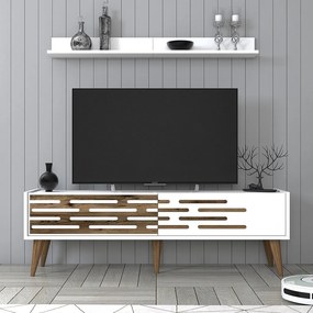 Valensiya TV-állvány, fehér, 140 cm