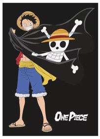 One Piece polár takaró fekete 100x140cm