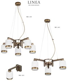 Jupiter 1062 - LN5 - Függeszték LINEA 5xE27/60W/230V