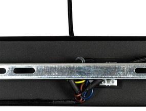 Art Deco lógólámpa fekete és füstüveggel 3-lámpás - Pallon