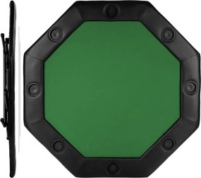 GamesPlanet® Pókerasztal 8 személyes 122 x 122 cm zöld