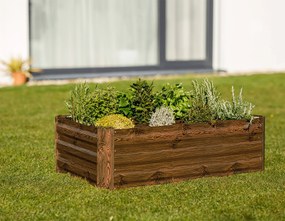 Magasított virágágy, barna, acél, NONKY TYP 2