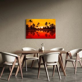 Kép - naplemente az üdülőhely felett (90x60 cm)