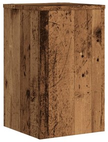 2 db antik fa színű szerelt fa növénytartó állvány 30x30x50 cm