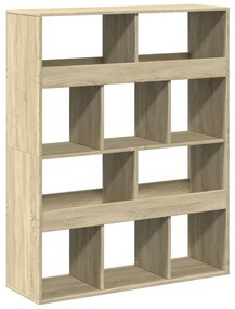 sonoma tölgy színű szerelt fa könyvszekrény 100 x 33 x 125,5 cm
