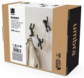 Fali műanyag akasztó szett 3 db-os Buddy – Umbra