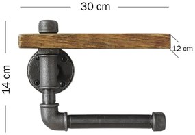 Vécépapír tartó polccal BORU 30x14 cm fenyő